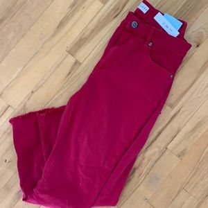 NWT PETITE SZ 6 (28) Nantucket red skinny pants